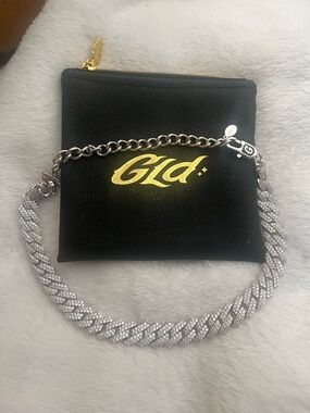 GLD iced out Cuban chain choker